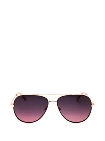 Privé Revaux Glowin Hour Pilot-frame Sunglasses In Gold
