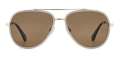 Privé Revaux Glowin Hour/g/s Asian Fit Polarized 24s/sp Women's Sunglasses Gold Size 60 In Brown
