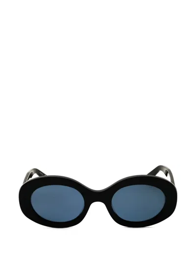 Privé Revaux Moderno/s Oval-frame Sunglasses In Black