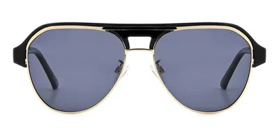 Privé Revaux Nightcap/s Polarized 2m2/m9 Men's Sunglasses Gold Size 58 In Black