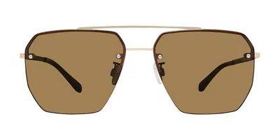 Privé Revaux Off Guard/s J5g/70 Men's Sunglasses Gold Size 61 In Transparent