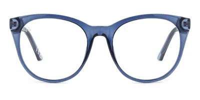 Privé Revaux Oleta Qm4 Women's Glasses Blue Size 52 - Free Lenses - Blue Light Block Available
