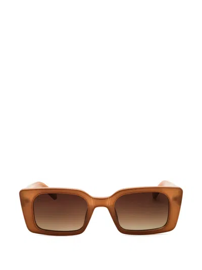 Privé Revaux Playa Linda Rectangle-frame Sunglasses In Brown