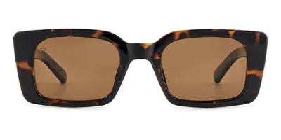 Privé Revaux Playa Linda/s Polarized 086/sp Women's Sunglasses Tortoiseshell Size 50 In Dark Tortoise