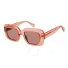 Privé Revaux Prive' Revaux Polarized Pink Square Ladies Sunglasses Port Miami/s 0s8r/0f 51