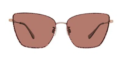 Privé Revaux Purr/s S91/0f Women's Sunglasses Pink Size 59 In Brown