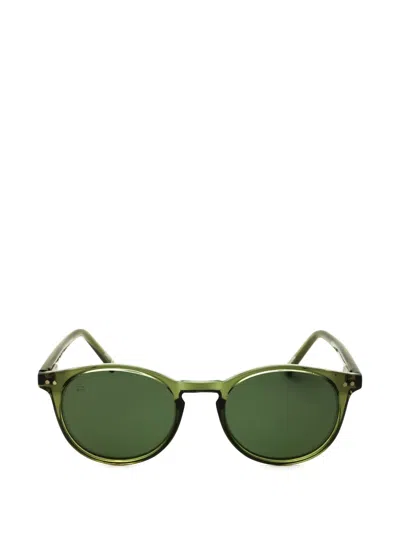Privé Revaux The Maestro Round-frame Sunglasses In Green