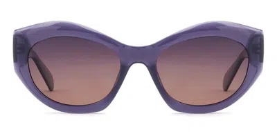 Privé Revaux To Nowhere/g/s Asian Fit Polarized Woi/mf Women's Sunglasses Blue Size 55