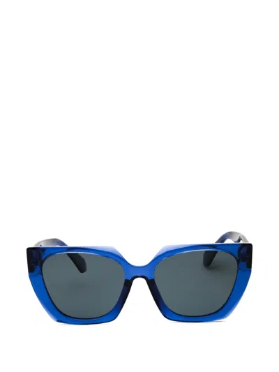 Privé Revaux Tropic Nights Geometric-frame Sunglasses In Blue