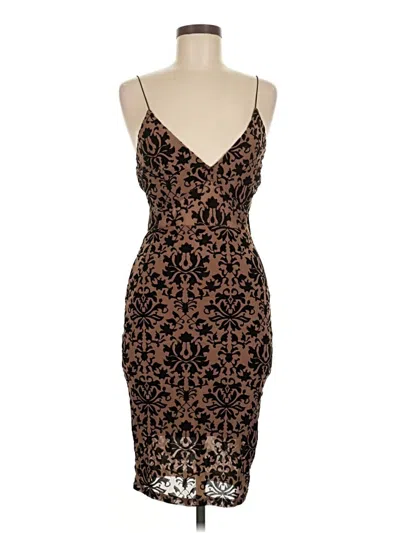 Pre-owned Privy Cocktail Dress In Brown