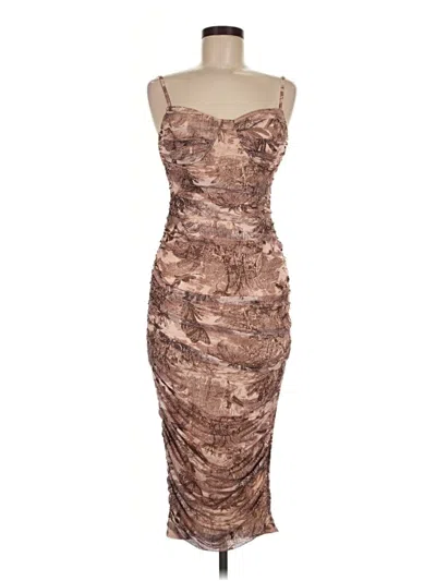 Pre-owned Privy Cocktail Dress In Brown