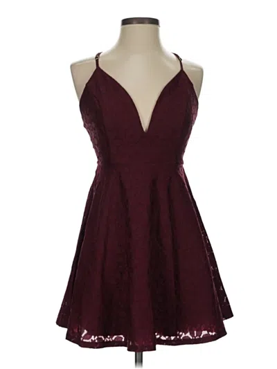 Pre-owned Privy Cocktail Dress In Burgundy