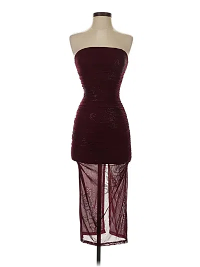 Pre-owned Privy Cocktail Dress In Burgundy