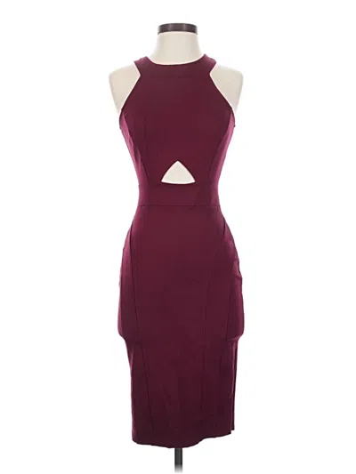 Pre-owned Privy Cocktail Dress In Burgundy