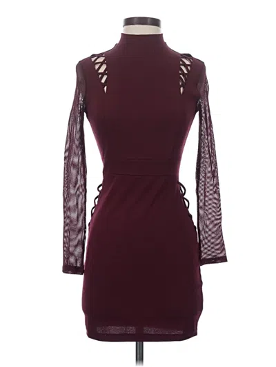 Pre-owned Privy Cocktail Dress In Burgundy
