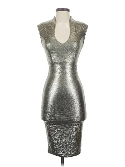 Pre-owned Privy Cocktail Dress In Silver