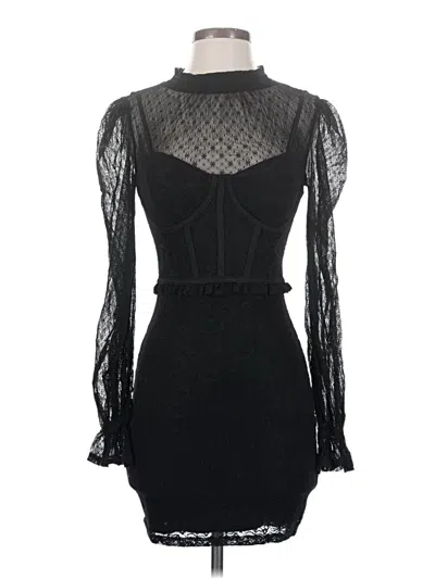 Pre-owned Privy Long Sleeve Top Black Turtleneck Tops