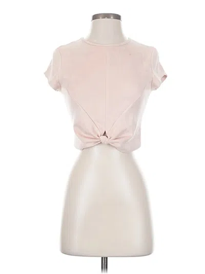 Pre-owned Privy Short Sleeve Top Pink Keyhole Neckline Tops