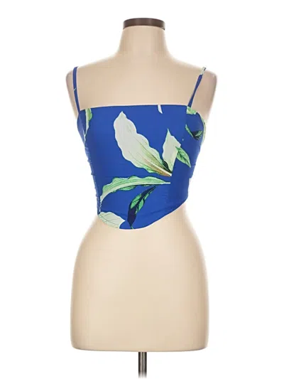 Pre-owned Privy Tube Top Blue Strapless Neckline Tops
