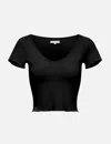 Prix Workshop Pointelle Capsleeve Top