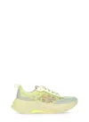 Prmt Green Leather And Tech Fabric Sneakers In Multi