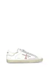 Prmt White Leather Sneakers In Red