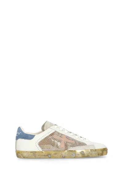 Prmt White Premiata Sneakers In Multi