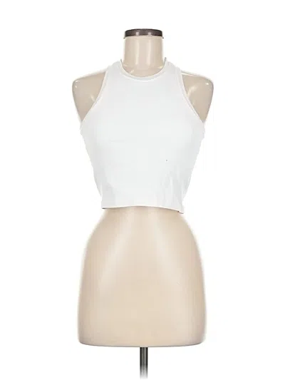 Pre-owned Pro-fit Tank Top Ivory Halter Neckline Tops In White