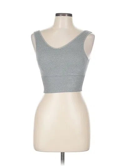 Pre-owned Pro-fit Tank Top Silver Strapless Neckline Tops