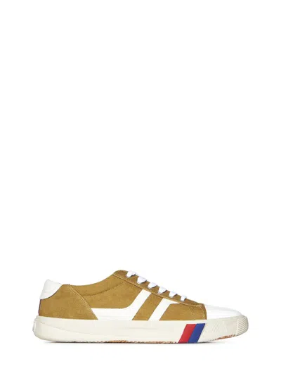 Pro-keds Khaki Canvas Sneakers With Leather Accents And Rubber Sole In Beige