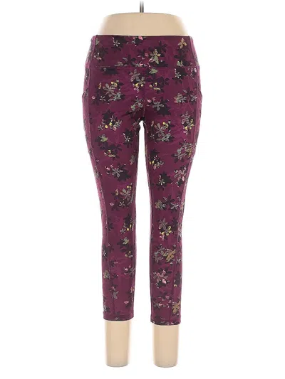 Pre-owned Pro Player Leggings In Burgundy