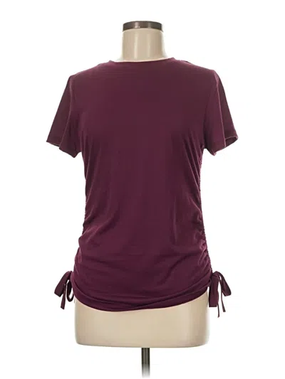Pre-owned Pro Player Short Sleeve Top Burgundy Crew Neck Tops