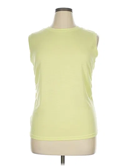 Pre-owned Pro Player Sleeveless Top Green Boatneck Tops