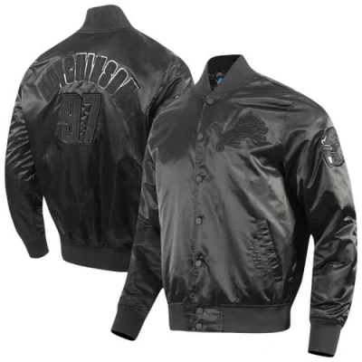 Pro Standard Aidan Hutchinson Black Detroit Lions Player Full-snap Jacket