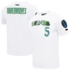 Pro Standard Anthony Edwards White Minnesota Timberwolves City Ransom T-shirt In White