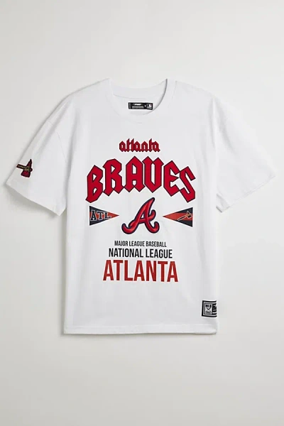 Pro Standard Atlanta Braves City Tour Tee In White, Men's At Urban Outfitters In White/white
