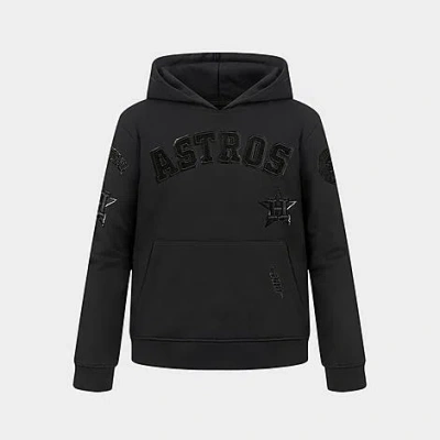 Pro Standard Big Kids Houston Astros Mlb Fleece Pullover Hoodie In Black