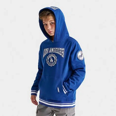Pro Standard Big Kids Los Angeles Dodgers Mlb Emblem Pullover Hoodie In Blue