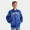 Pro Standard Big Kids Los Angeles Dodgers Mlb Emblem Satin Jacket In Blue