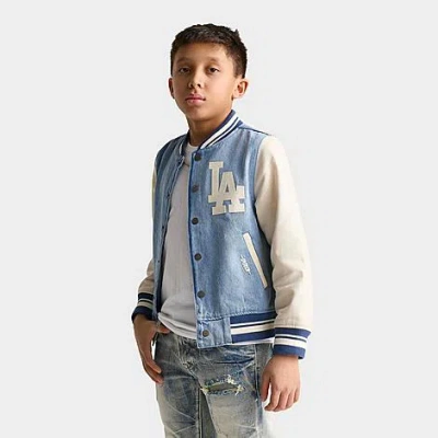 Pro Standard Big Kids Los Angeles Dodgers Mlb Varsity Jacket In Blue