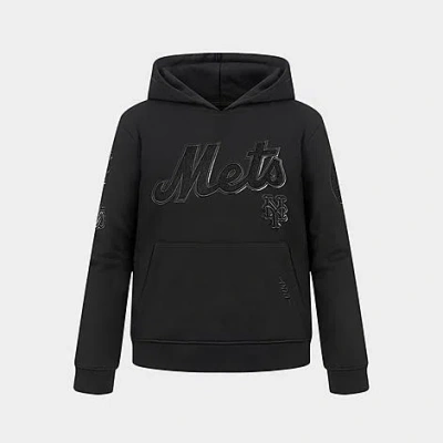 Pro Standard Big Kids New York Mets Mlb Fleece Pullover Hoodie In Black