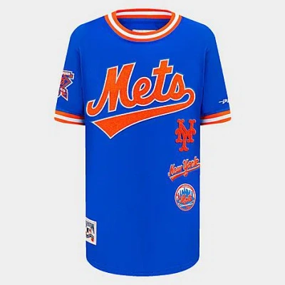 Pro Standard Big Kids New York Mets Mlb Striped Rib T-shirt In Blue