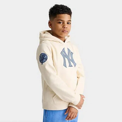 Pro Standard Big Kids New York Yankees Mlb Denim Patch Pullover Hoodie