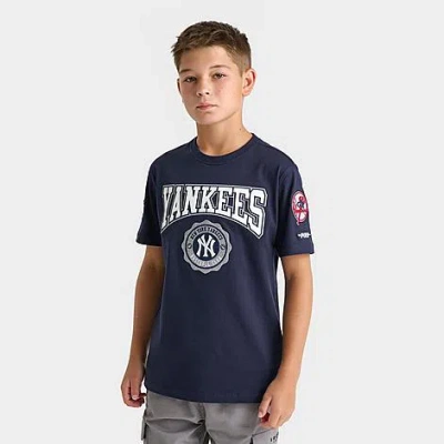 Pro Standard Big Kids New York Yankees Mlb Emblem T-shirt In Blue