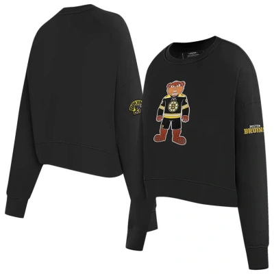Pro Standard Black Boston Bruins Mascot Crewneck Pullover Sweatshirt