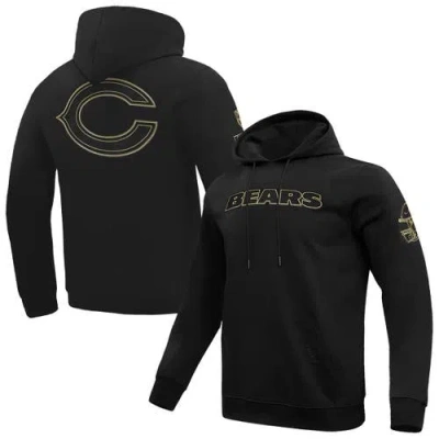 Pro Standard Black Chicago Bears Classic Chenille Pullover Hoodie