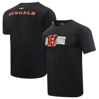 Pro Standard Black Cincinnati Bengals Retro Striper T-shirt