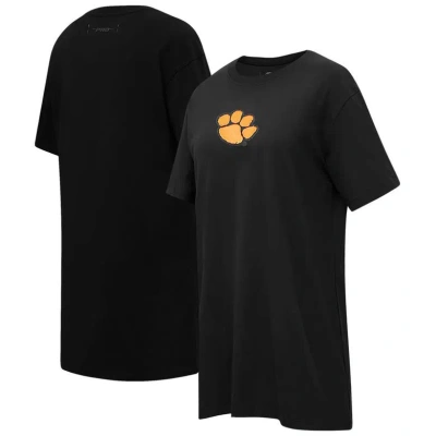 Pro Standard Black Clemson Tigers Tonal Neutral Mini T-shirt Dress