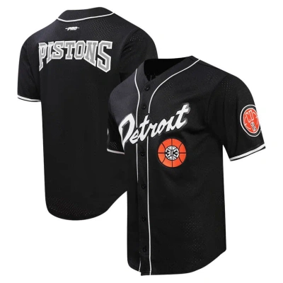 Pro Standard Black Detroit Pistons 2023/24 City Edition Mesh Baseball Jersey