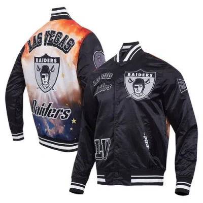 Pro Standard Black Las Vegas Raiders Sublimated Satin Full-snap Jacket